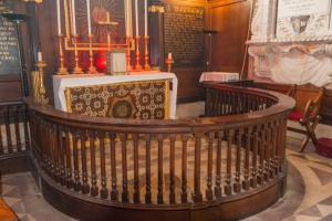 The altar and communion rails