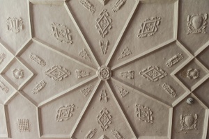 Ornate plasterwork in the hall