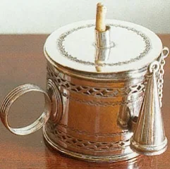 A 'bougie box' of Sheffield plate