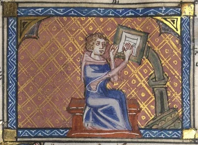 A 14th-century illuminated manuscipt