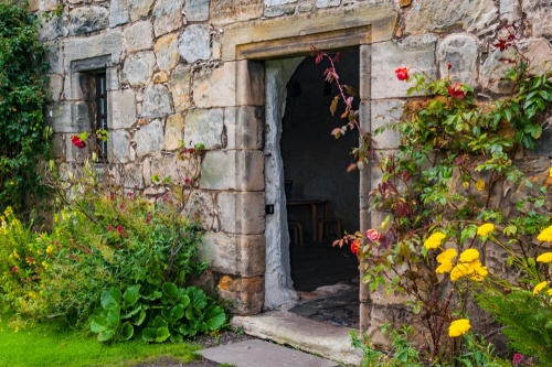 Entrance to the 15th century central block