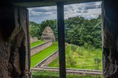View to the dovecot from the castle interior