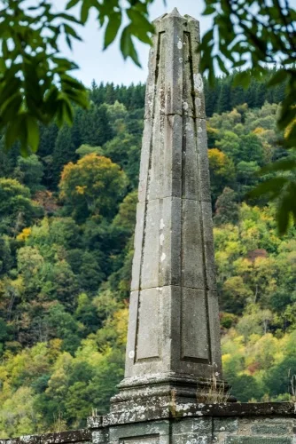 One of the central span obelisks