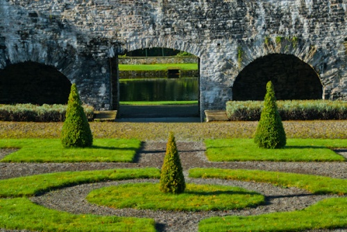 Formal topiary in the Cloister Garden