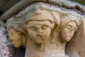 Carved doorway capital