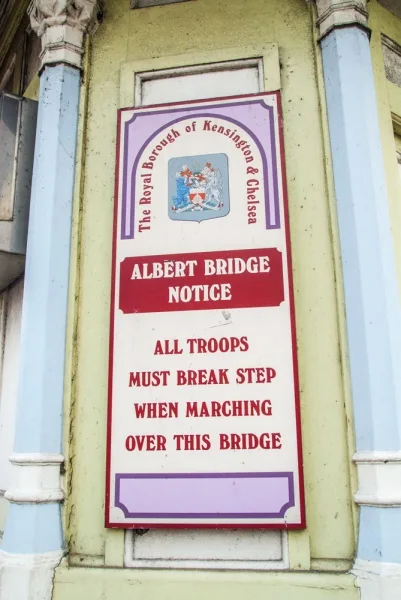 'All troops must break step' warning