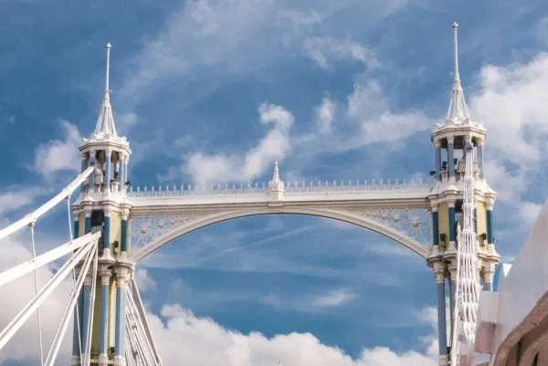 Two of the cast iron supports