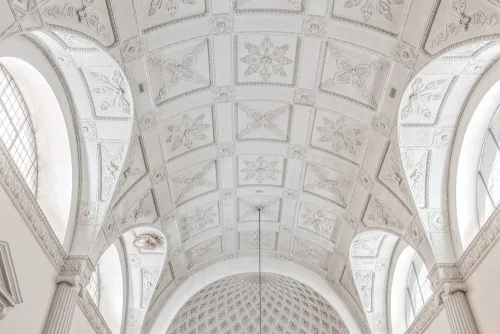 The superb coved ceiling