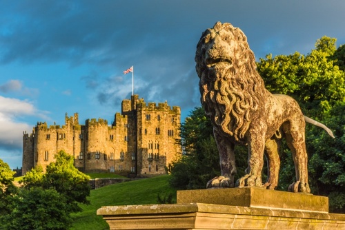 Alnwick Castle from the Lion Bridge