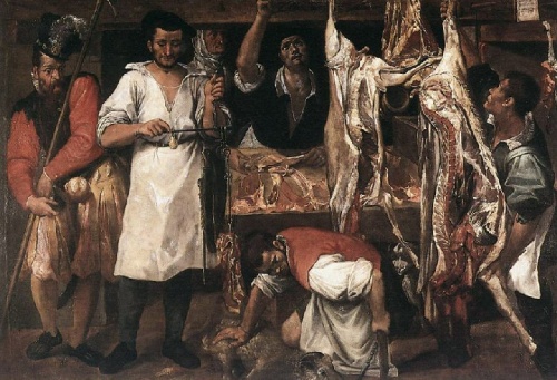 The Butcher Shop, by Annibale Carracci, 1580