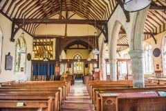 The church interior, looking east