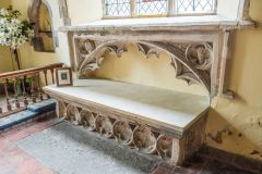Medieval table tomb in the chancel