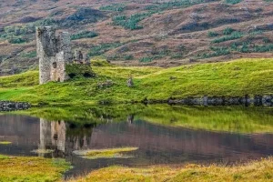 Ardvreck Castle reflected in the loch