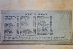 Vicars of Arundel stone plaque