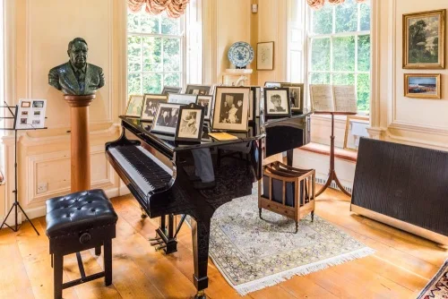 The music room, with Sir Edward Heath's grand piano