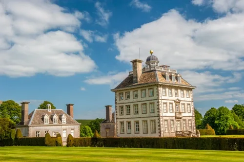 The house and lodge from the north-west