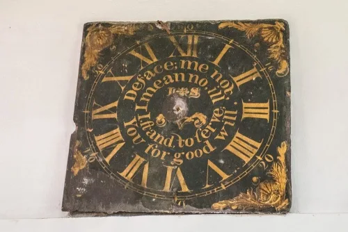 The 18th-century clock face