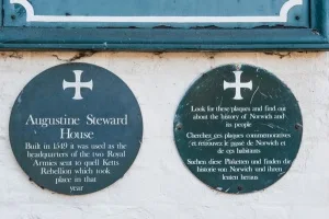 Plaque erected by local history society