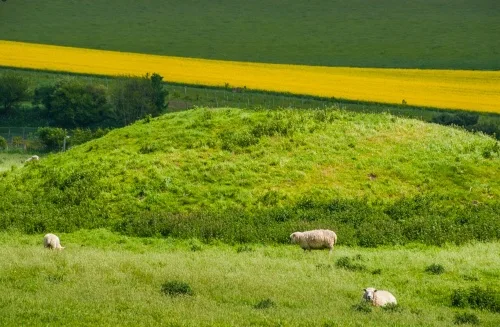 A round barrow opposite the Sanctuary
