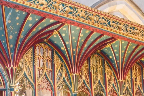 The ornate screen canopy