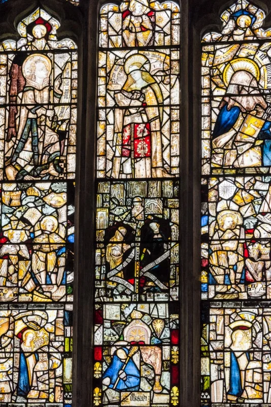 14th and 15th century stained glass window