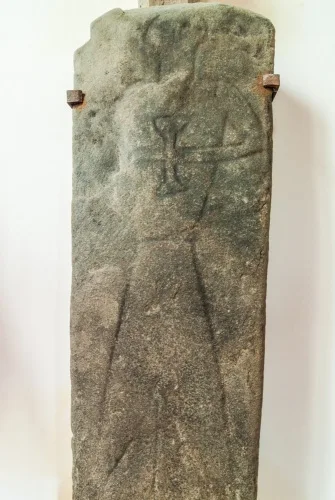 The St Angus Stone, inside the church