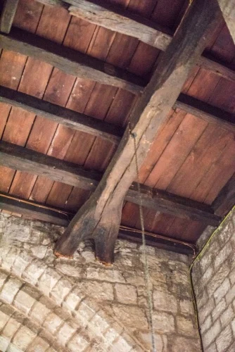 St Aidan's timber in the tower ceiling
