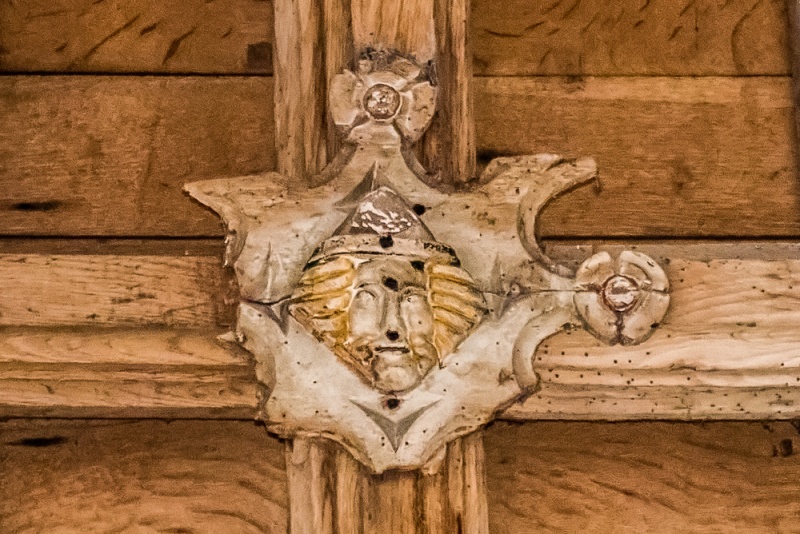 15th century carved roof boss