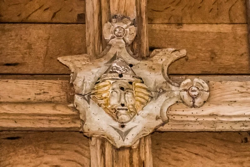 15th century carved roof boss