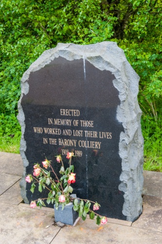 The memorial to dead miners