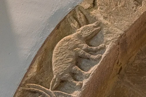 Norman carved figure of a hare