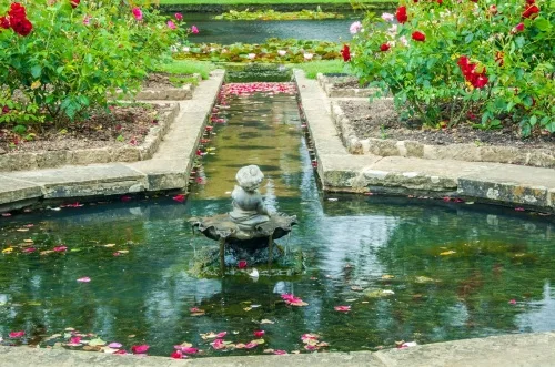 A lovely water feature in the garden