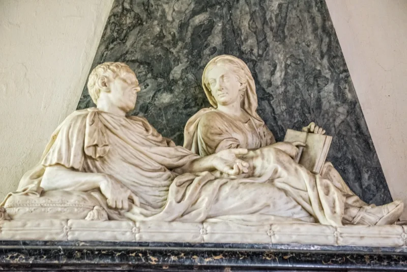 George and Catherine Strode memorial by Scheemaker, 1753