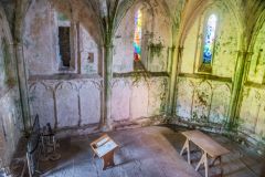 Looking down into the chapel
