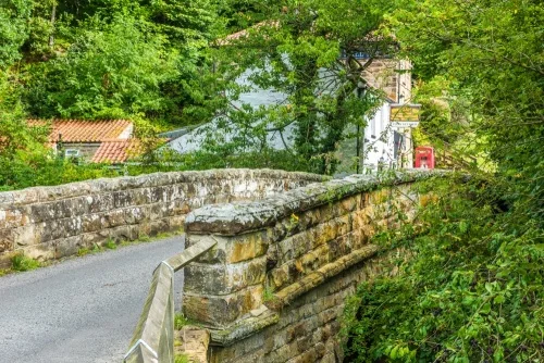 The pretty bridge across Eller Beck