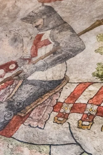 15th-century wall painting of St George