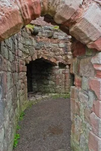 A passage in the inner bailey