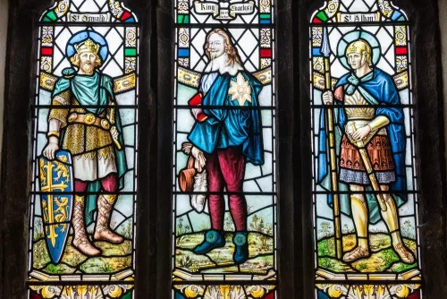 Charles, King and Martyr stained glass window