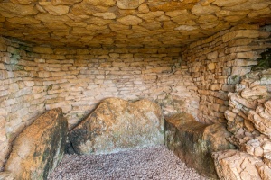 Inside one of the side chambers