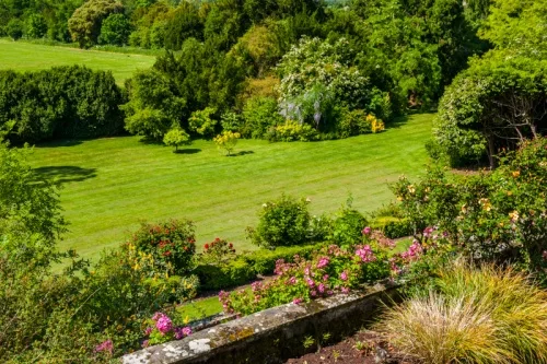 The castle garden terrace and grounds