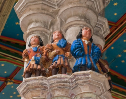 Medieval 'Minstrel' pillar, St Mary's Church