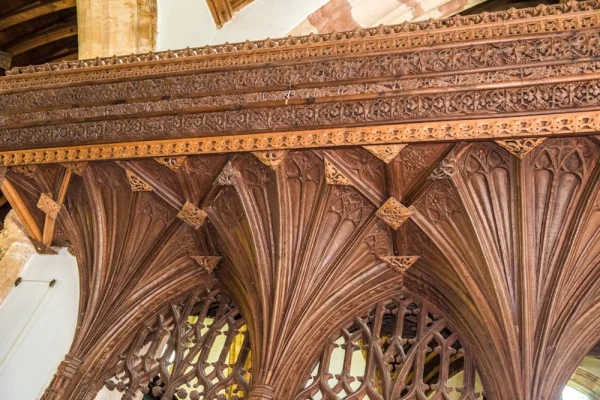 Late medieval wooden screen