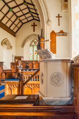 The early-Victorian stone pulpit