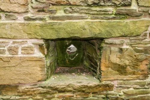 One of many gunhole openings