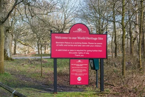 Entering Blenheim Park