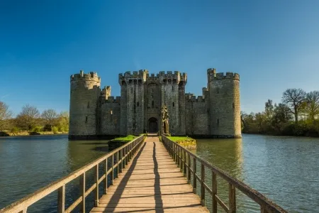 The causeway and castle moat