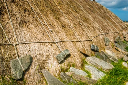Traditional thatched roof construction