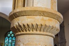 12th-century pillar capital in the nave