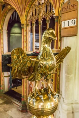 The 15th-century eagle lectern