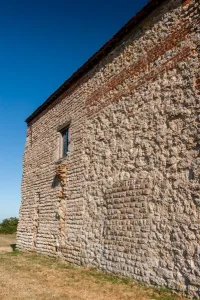 The south exterior wall